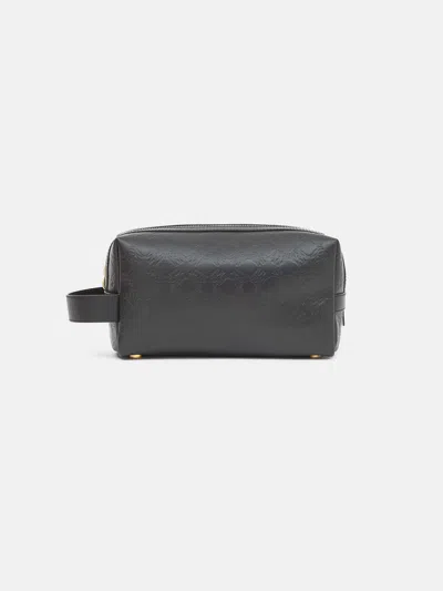 Amiri Ma Quad Leather Dopp Kit In Gray