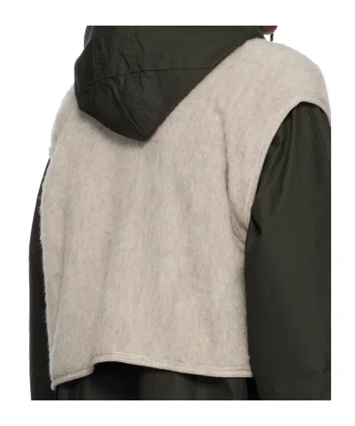 Baserange Taupe Capas Vest In Gray