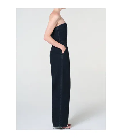 Agolde Agyness Strapless Jumpsuit In Illusion In Blue
