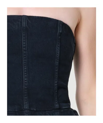 Agolde Agyness Strapless Jumpsuit In Illusion In Blue