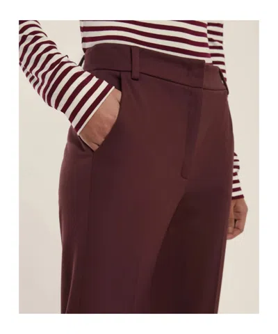 Marella Flared Casual Pants In Burgundy