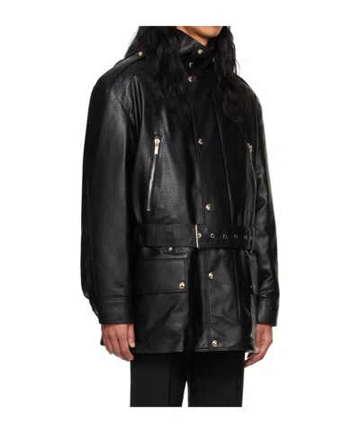System Safari Faux Leather Jacket In Black