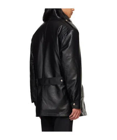 System Safari Faux Leather Jacket In Black