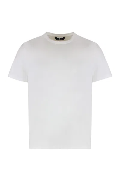 7 For All Mankind Set Of Three Cotton T-shirts In Multi