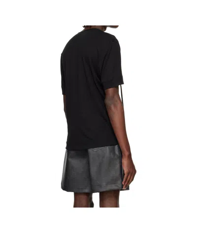 System Tie-up Short-sleeved T-shirt In Black