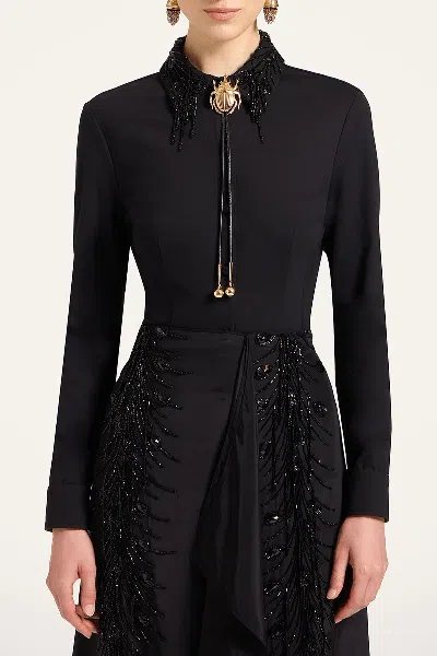 La Doublej Fitted Shirt In Solid Black In Black