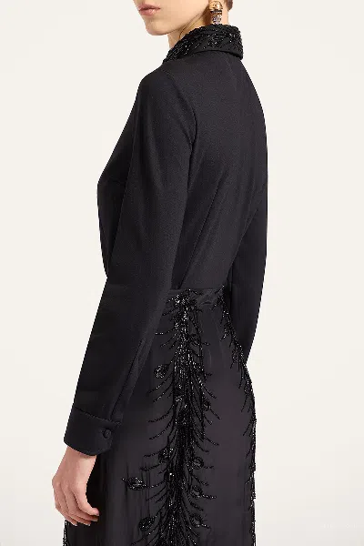 La Doublej Fitted Shirt In Solid Black In Black