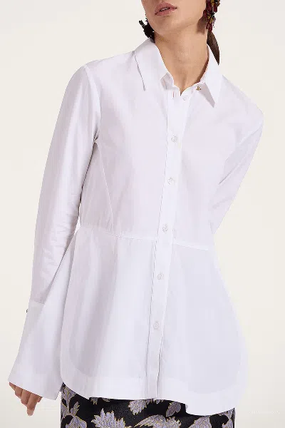 La Doublej Iris Shirt In Solid White In White
