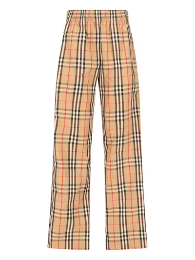 Burberry 'check' Track Pants In Neutral