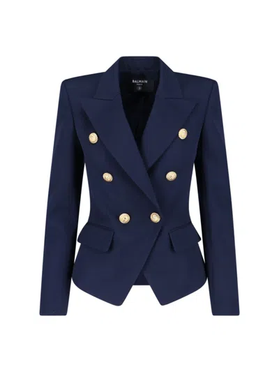 Balmain Jacket  Woman Color Marine In Blue