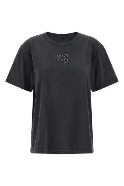 Alexander Wang T Hotfix Logo T-shirt In Black