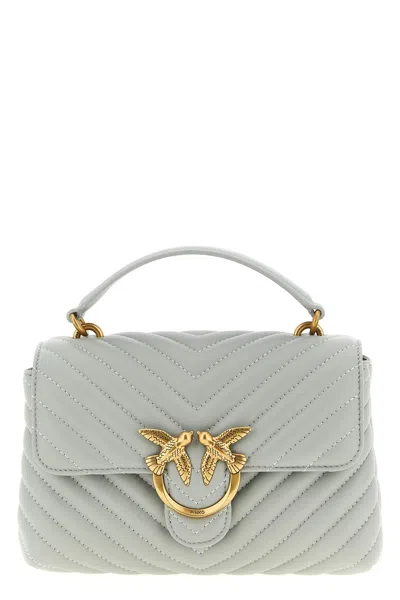 Pinko Mini Lady Love Puff Hand Bags Gray In Gray