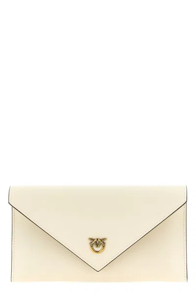 Pinko 'flat Mini' Wallet On Chain In White