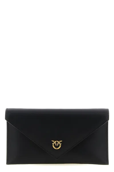 Pinko 'flat Mini' Wallet On Chain In Black
