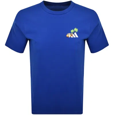 Adidas Sportswear Mini Surf T Shirt Blue In Blue