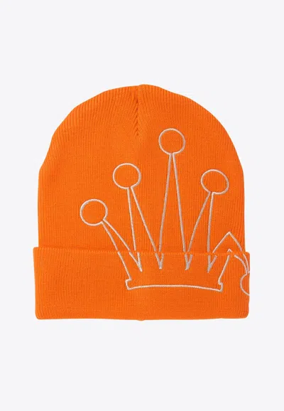 Stussy Cuff Crown Beanie In Orange