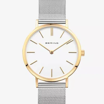 Bering Womens Silver Tone Stainless Steel Bracelet Watch 14134-010 In Silver
