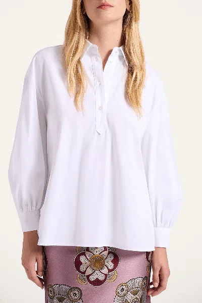 La Doublej Poet Shirt In Solid White In White