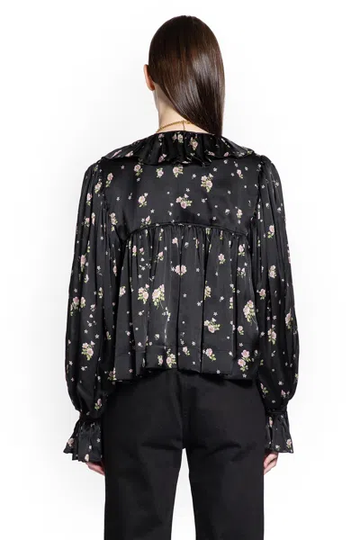 Chloé Gathered Long-sleeve Mini Dress In Silk Charmeuse In Multi