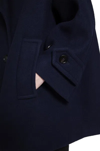 Chloé Chloe Double-breasted Wool-blend Jacket In Black