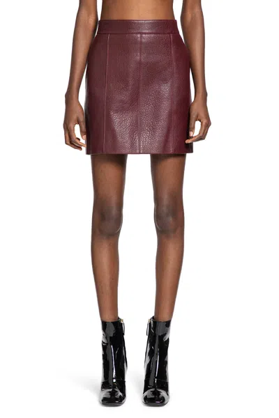Chloé Chloe Women Grape Leather Mini Skirt In Purple