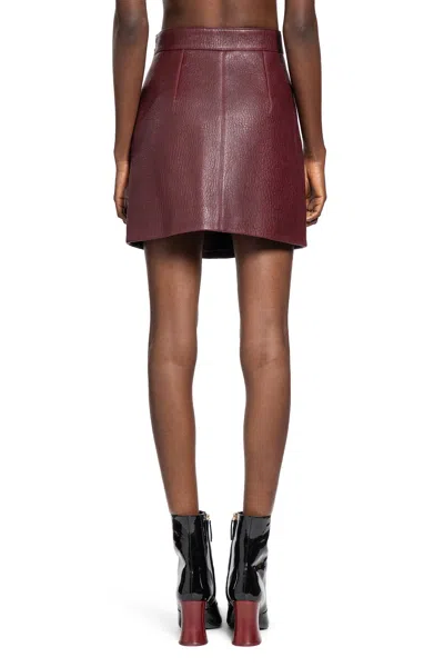 Chloé Chloe Women Grape Leather Mini Skirt In Purple