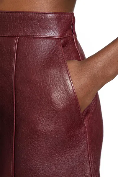 Chloé Chloe Women Grape Leather Mini Skirt In Purple