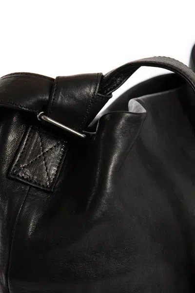 Ann Demeulemeester Man Black Shoulder Bags In Black