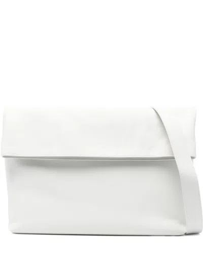 Herskind Foldover Leather Shoulder Bag In White