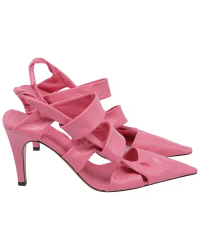 Bottega Veneta Women's Leather Pointed Toe Slingback Pump (authentic Pre-  Loved) In Pink