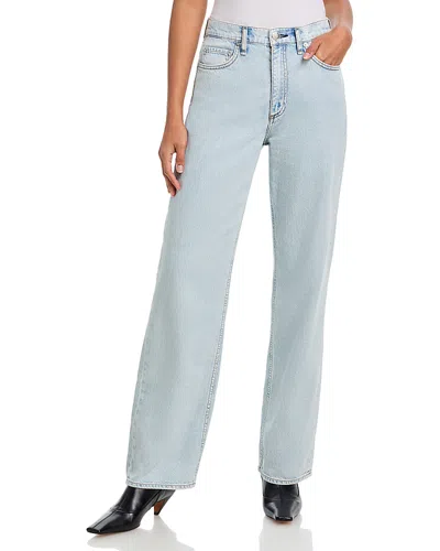 Rag & Bone Shea Featherweight High Rise Straight Jeans In Cliffside In Blue
