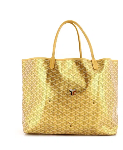 Pre-owned Pre-owned Goyard  Goyard Gm Saint Louis Tote Precious Metals Coated Canvas In Gold