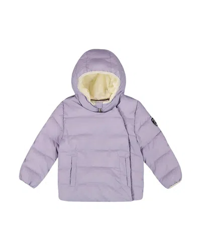 Deux Par Deux Girls' Compressible Winter Puffy Coat Designed For Car Seat - Little Kid In Blue