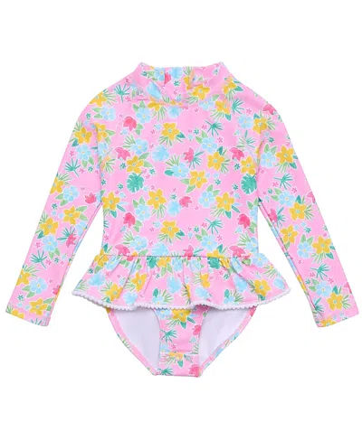 Snapper Rock Girls' Buttercup Bloom Skirt Surf Suit - Baby In Pink