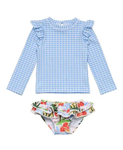 Snapper Rock Girls' Ciao Paradiso Ruffle Set - Little Kid In Blue