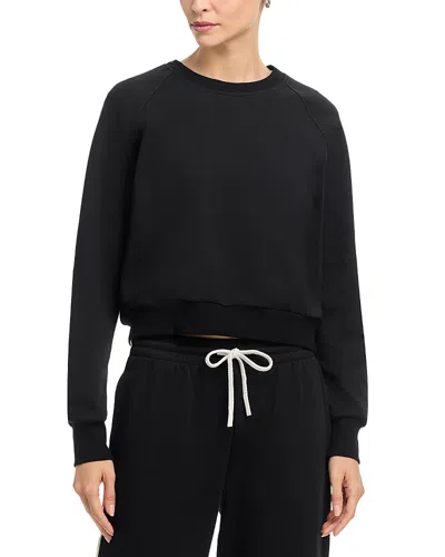 Perfectwhitetee Lucia Travel Long Sleeve Sweatshirt In Black