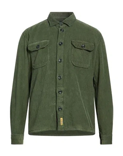 B.d.baggies B. D.baggies Man Shirt Military Green Size M Cotton In Green