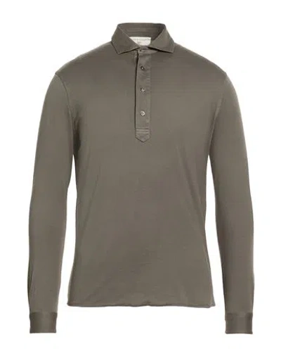 Filippo De Laurentiis Man Polo Shirt Dark Green Size 38 Cotton In Gray