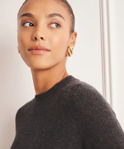 Naadam Luxe Cashmere Saddle Crewneck Sweater In Gray