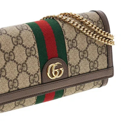 Gucci 'ophidia' Wallet On Chain In Brown