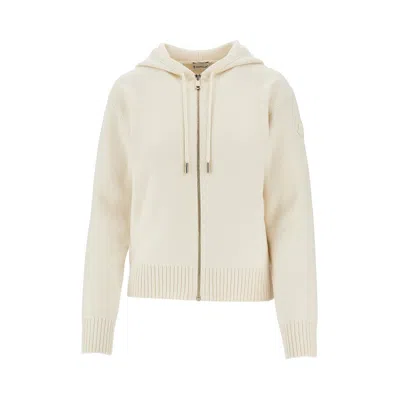 Moncler L And Cashmere Full-zip Hoodie In Neutral