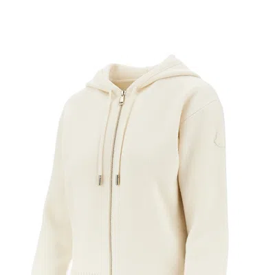 Moncler L And Cashmere Full-zip Hoodie In Neutral