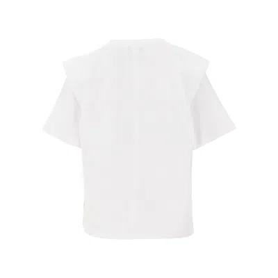 Isabel Marant Layered-detail Cotton T-shirt In White