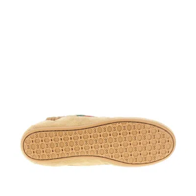 Gucci Shift Low Top Sneakers Rubber Sole Stripe In Brown
