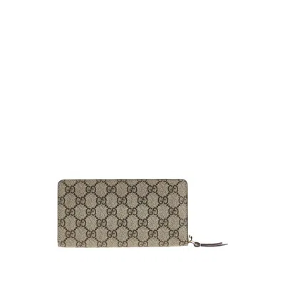Gucci 'gg Marmont' Zip-around Wallet In Pink