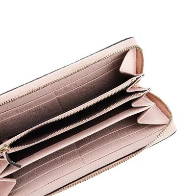 Gucci 'gg Marmont' Zip-around Wallet In Pink