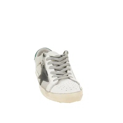 Golden Goose Superstar White Low-top Sneaker With Star Patch On The Side And Lettering Logo In Leather Man