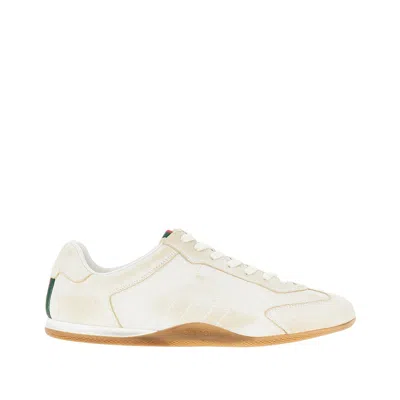 Gucci Women Leather Sneakers In Neutral