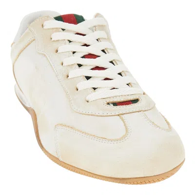 Gucci Women Leather Sneakers In Neutral