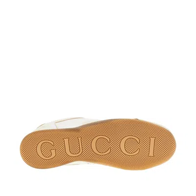 Gucci Women Leather Sneakers In Neutral
